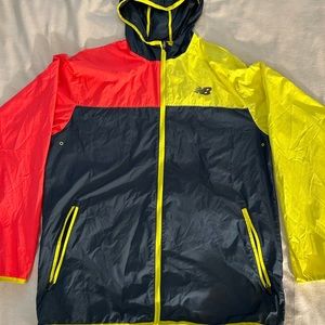 New Balance Men’s Full Zip Windbreaker Jacket w/ Hoodie